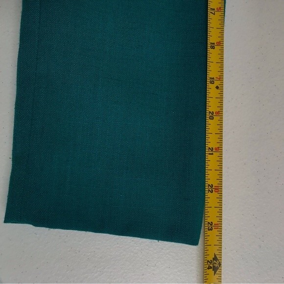 Vintage Tan Jay Div of Nygard Linen Blend Teal Open Front Blazer Jacket Women 12 - Picture 12 of 13